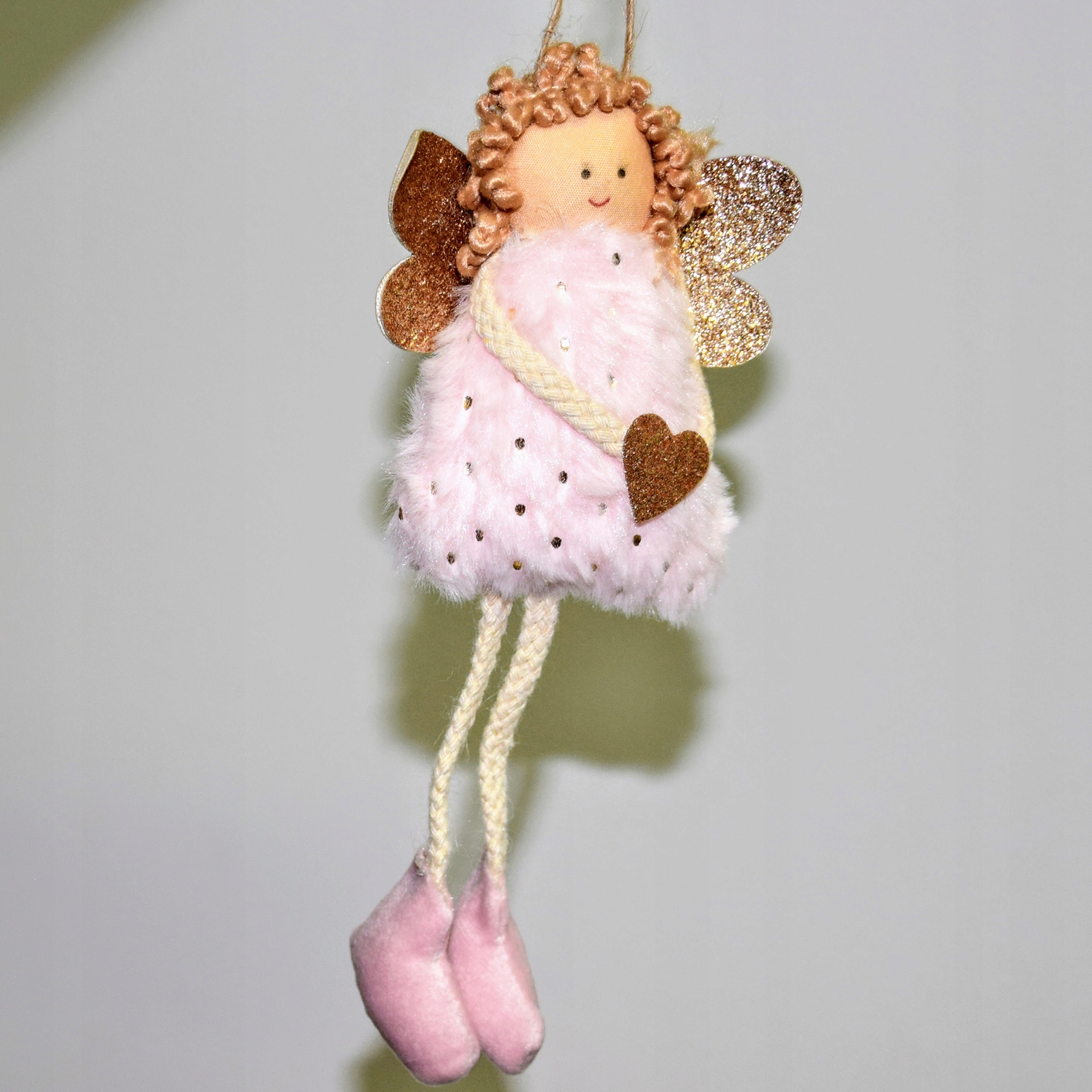 OZDOBA CHOINKOWA ANIOŁEK RÓŻOWY 9X10X3CM Motyw Aniołek