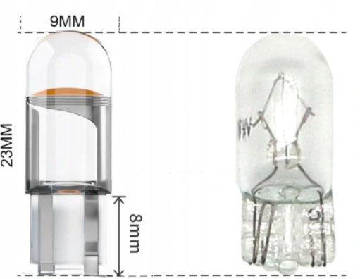 2X T10 HPC 360 sferyczna W5W LED ŻARÓWKA ŻARÓWKI Rodzaj LED
