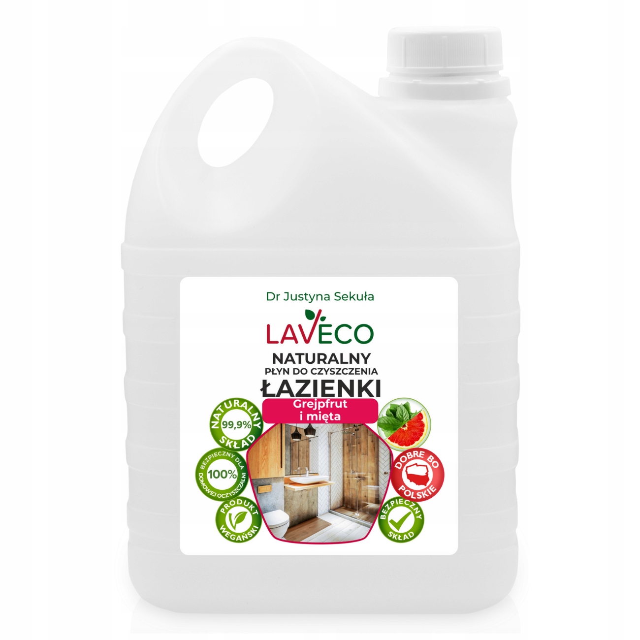 Levně Laveco Přírodní čisticí prostředek do koupelny grej