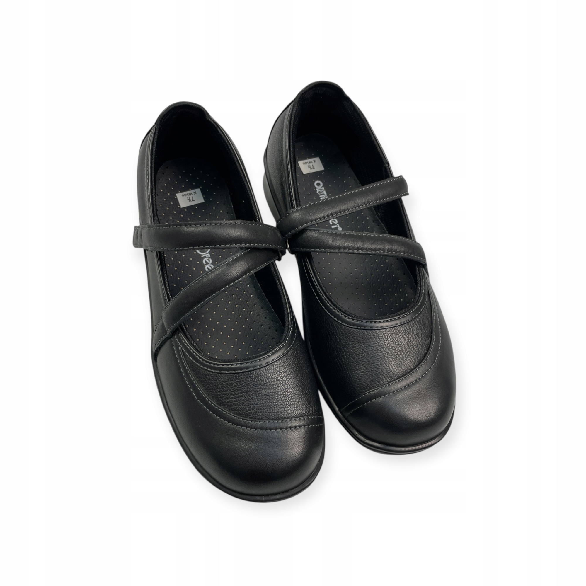 Orthofeet Dámské zdravotní boty černé na suchý zip 40 Eu