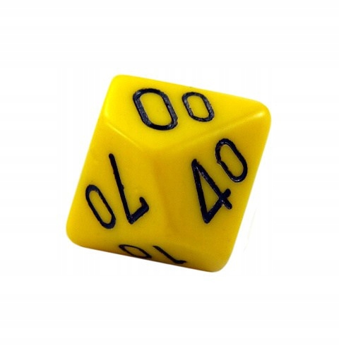

Kość Rpg K10 00-90 kostka do gry żółta