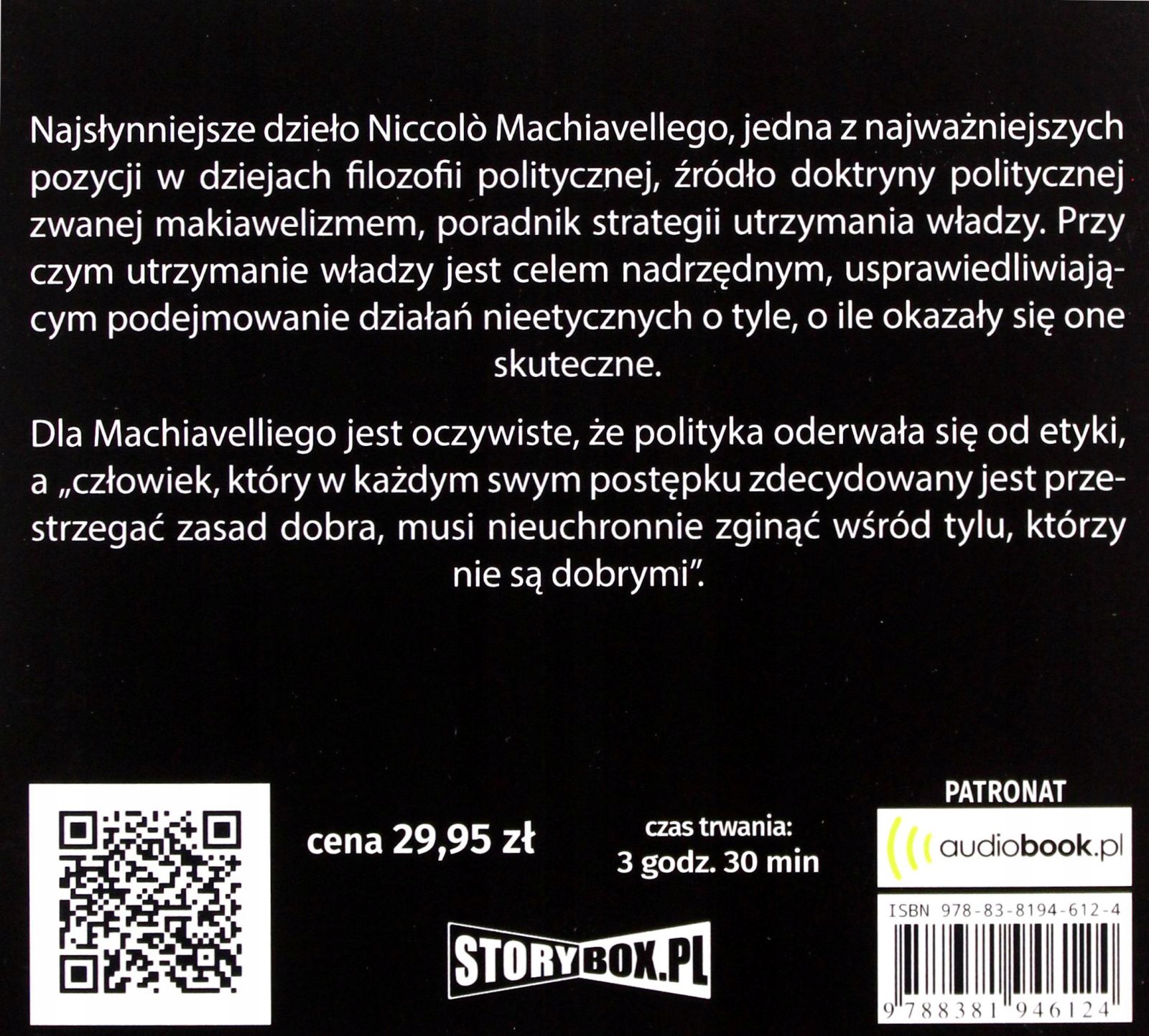 KSIĄŻĘ - NICCOL? MACHIAVELLI [AUDIOBOOK] Stan opakowania oryginalne