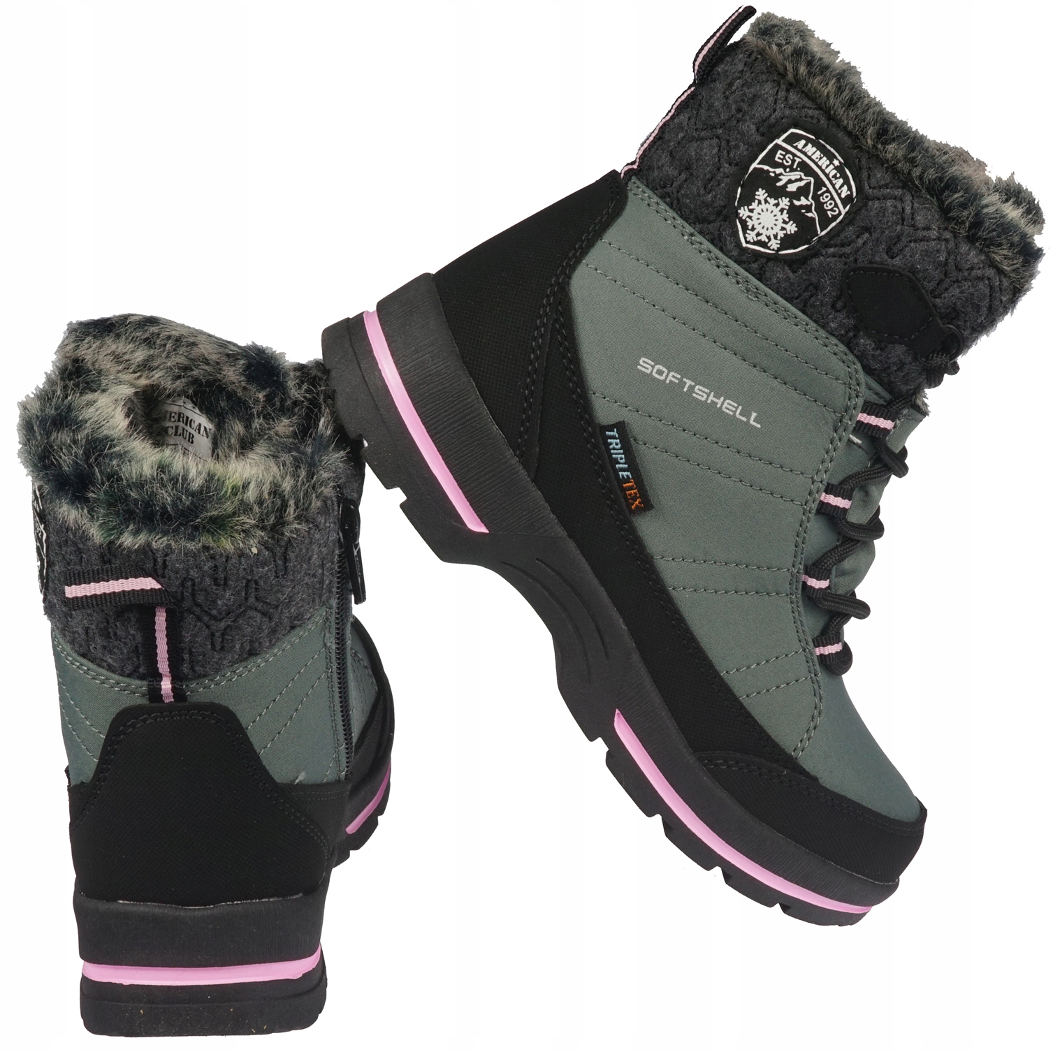 

Buty zimowe dziecięce American Club SN-03DKGY