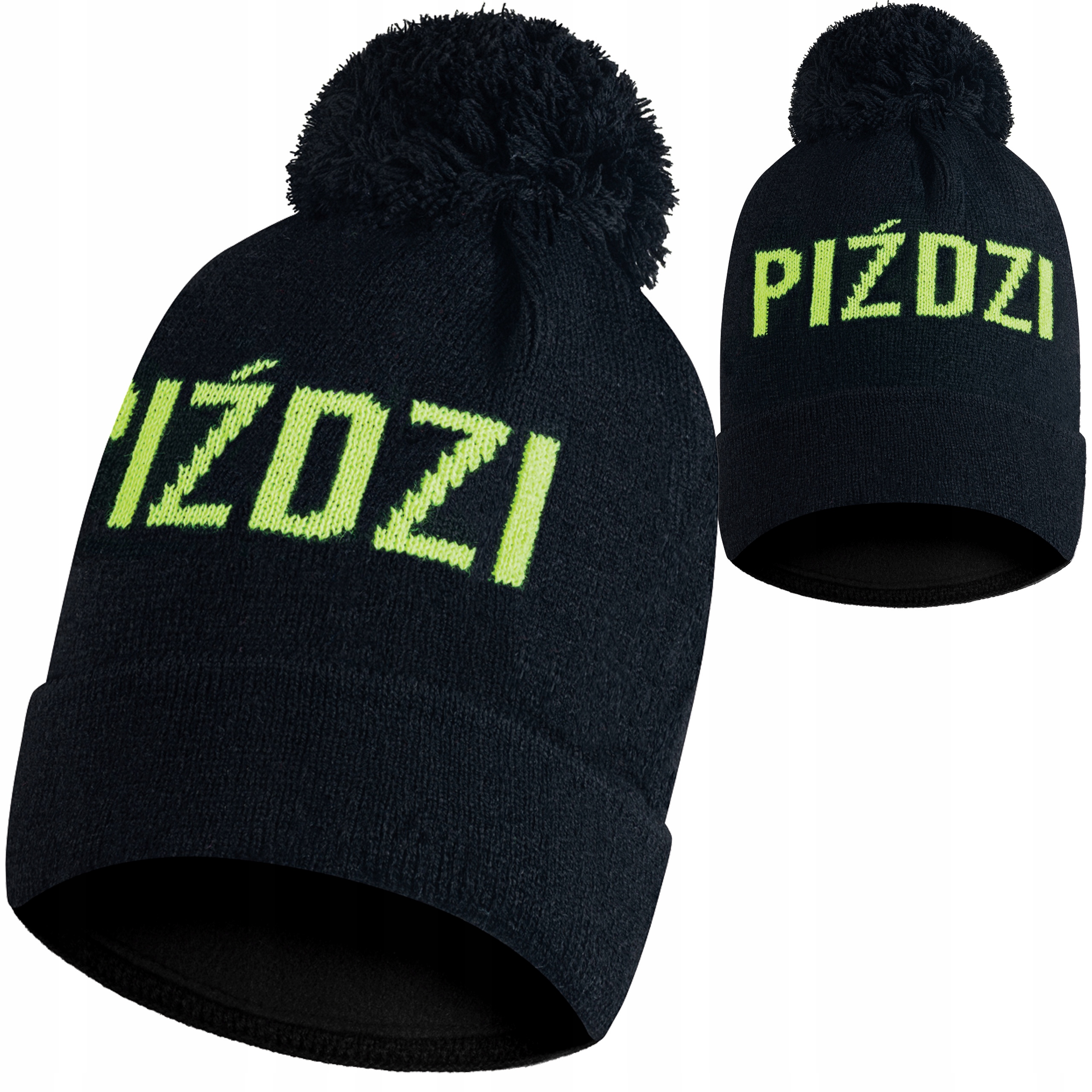 

Czapka zimowa Piździ z pomponem polar termoaktywny