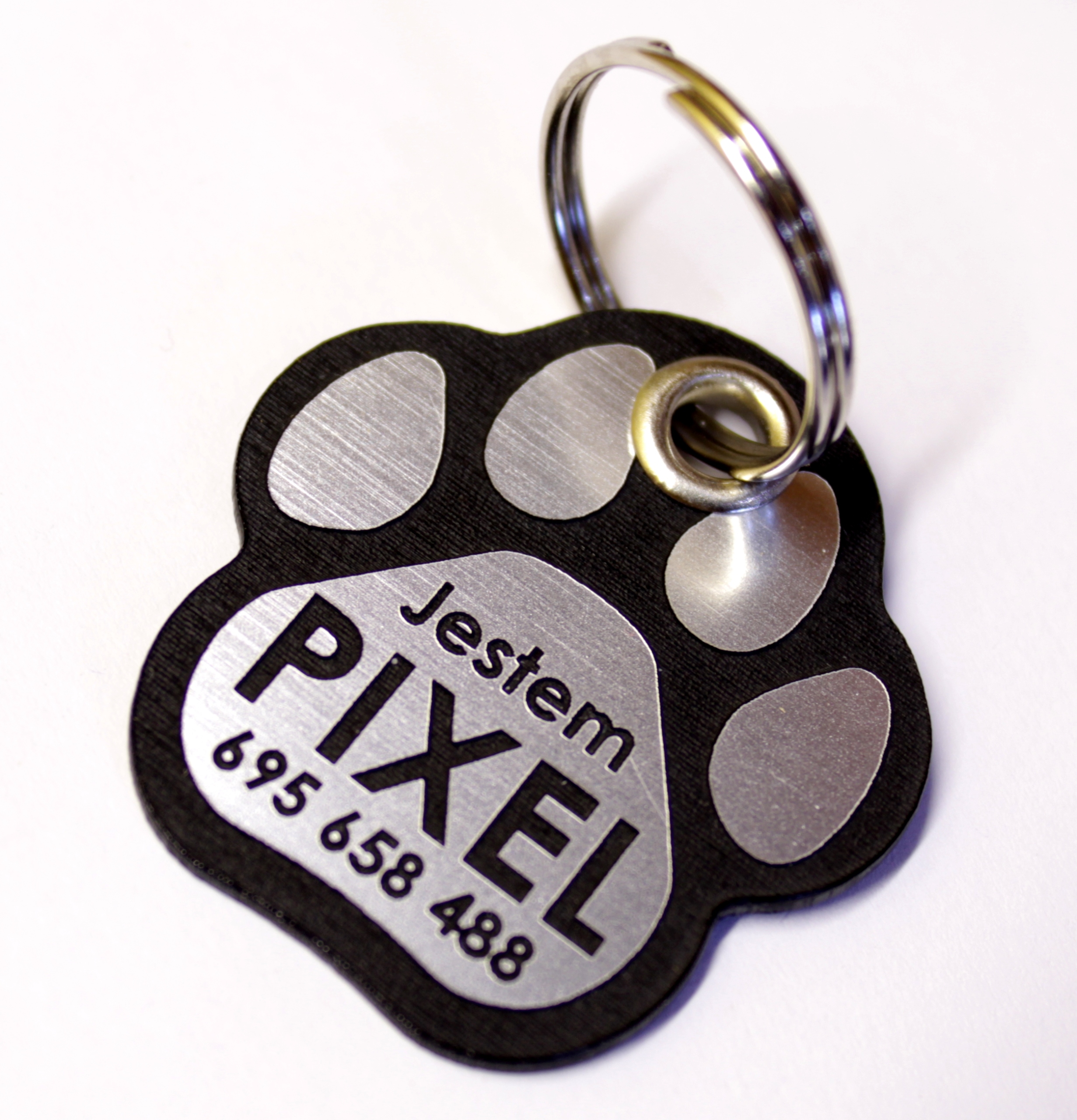 

Adresówka, identyfikator dla psa, zawieszka łapka