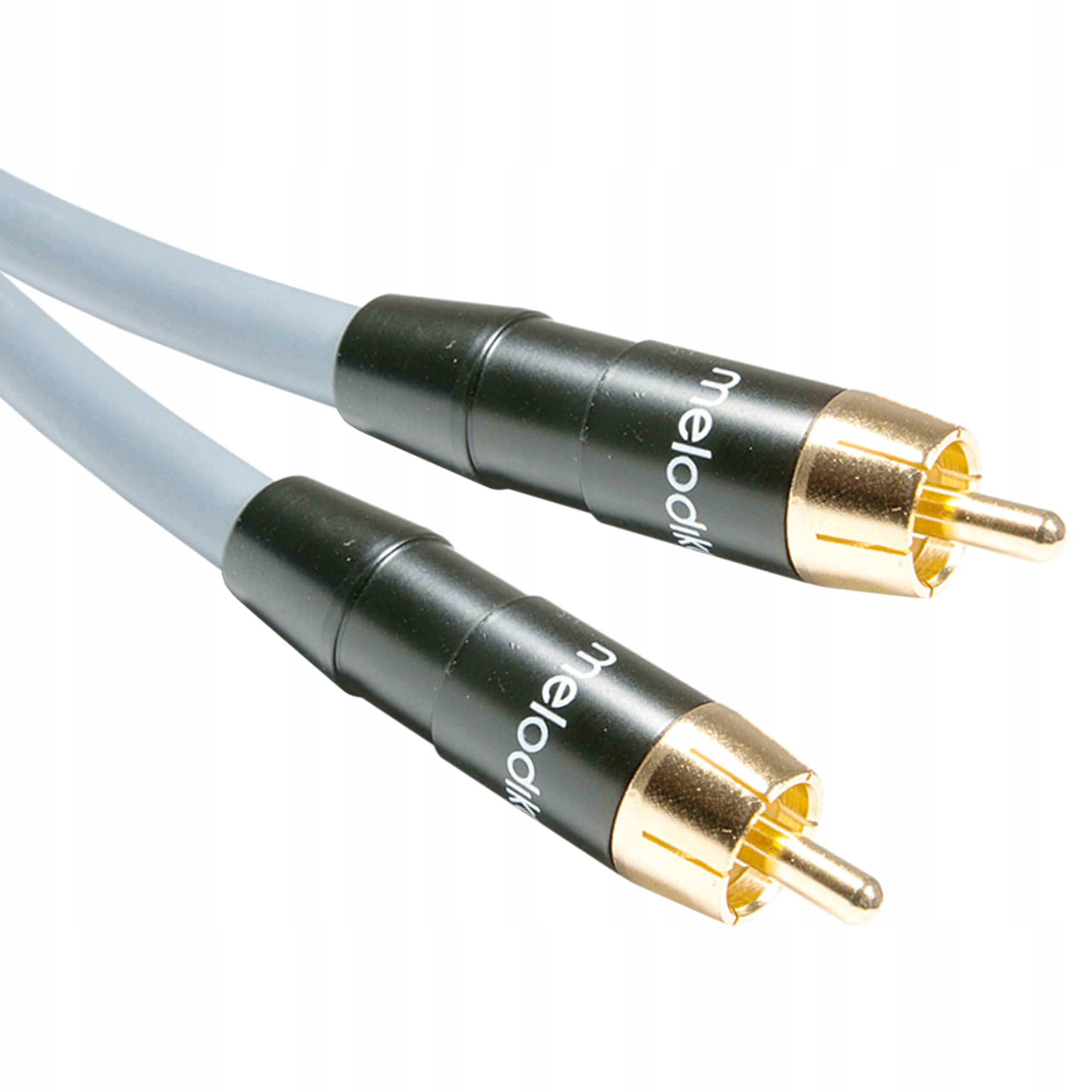KABEL RCA - RCA DO SUBWOOFERA PRZEWÓD MELODIKA MDSW80G 8m POZŁACANE WTYKI