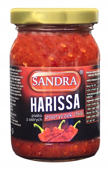 

Harissa Sandra pasta z papryczek chilli 185g słoik