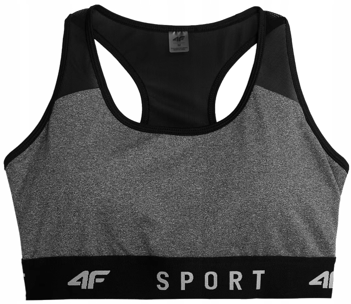 4F Biustonosz Sportowy Stanik Top STAD350 szary r. Xs