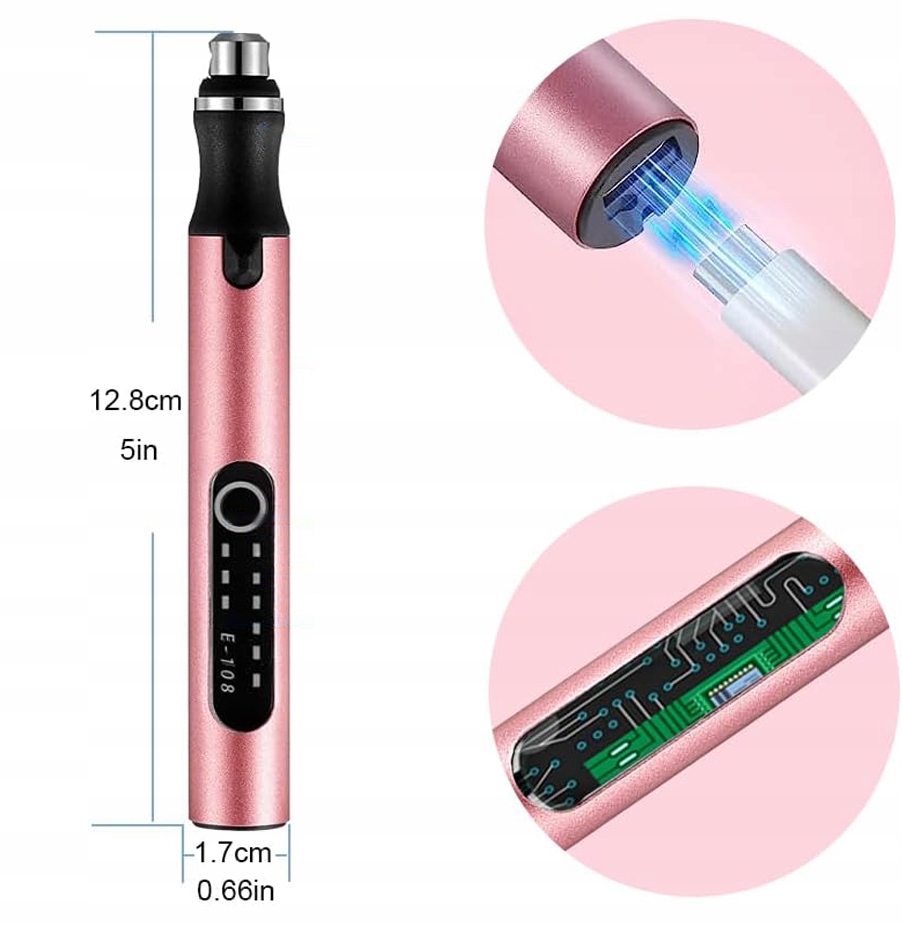 Vrtačka pro rukodělné aktivity s 3 rychlostními stupni 300 mAh, růžové zlato