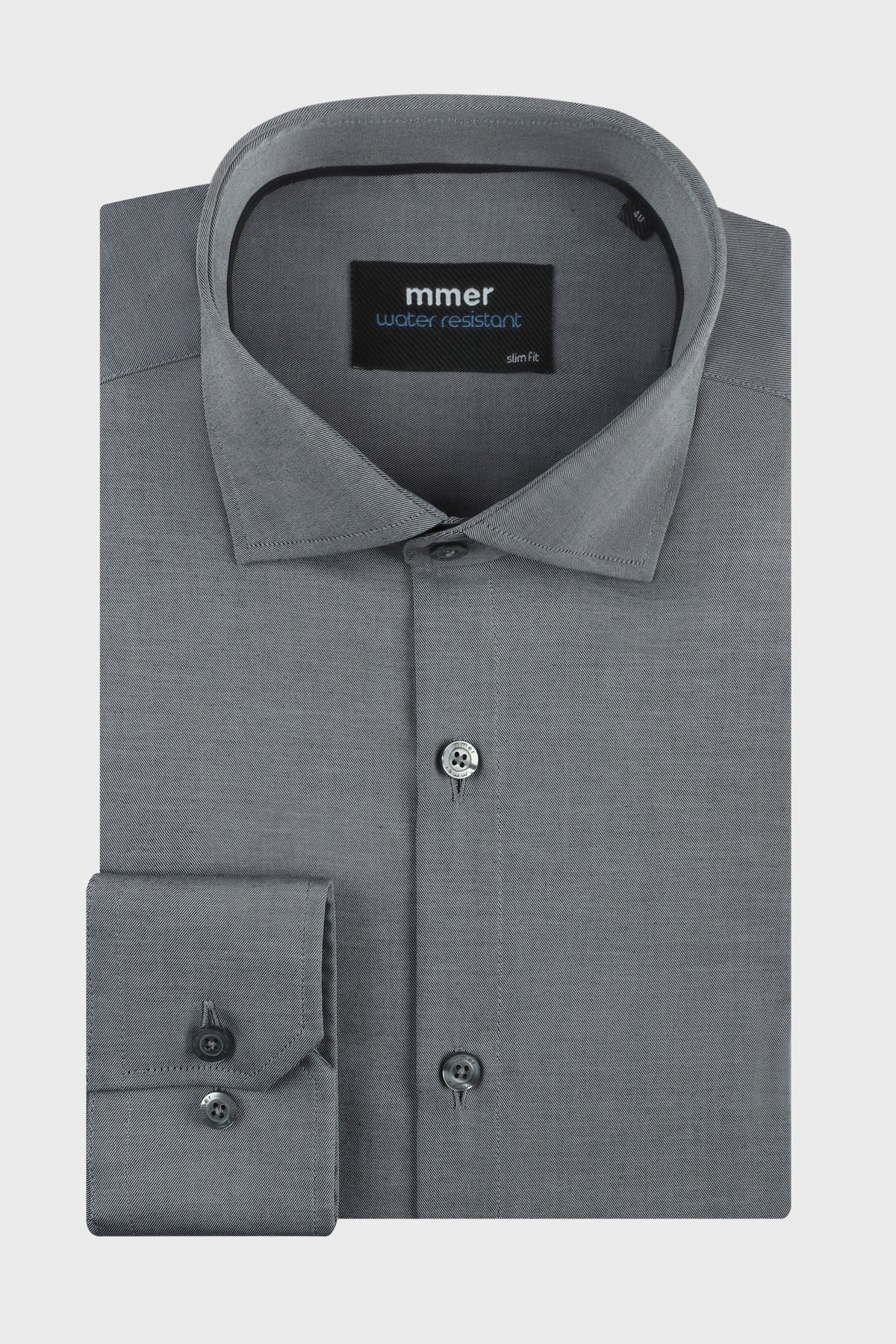 Šedá pánská voděodolná košile Slim Fit 38-176/182