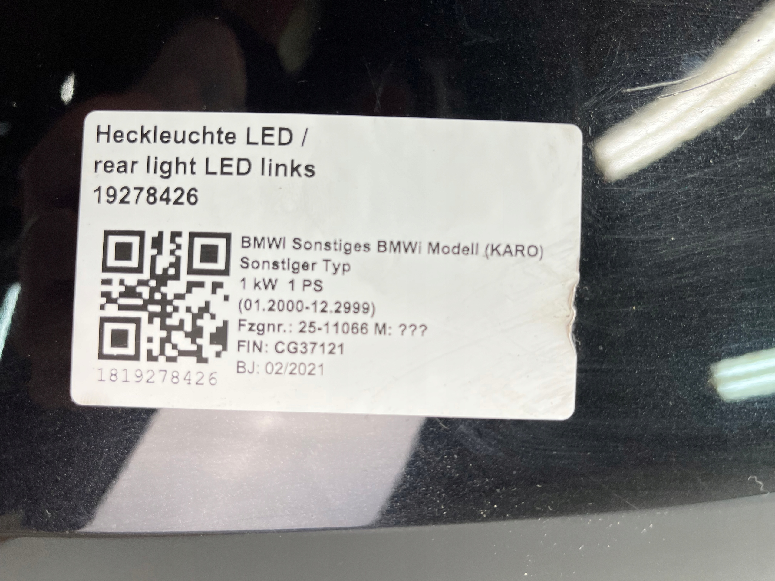 trunk door BMW IX I20 KAMERA 475