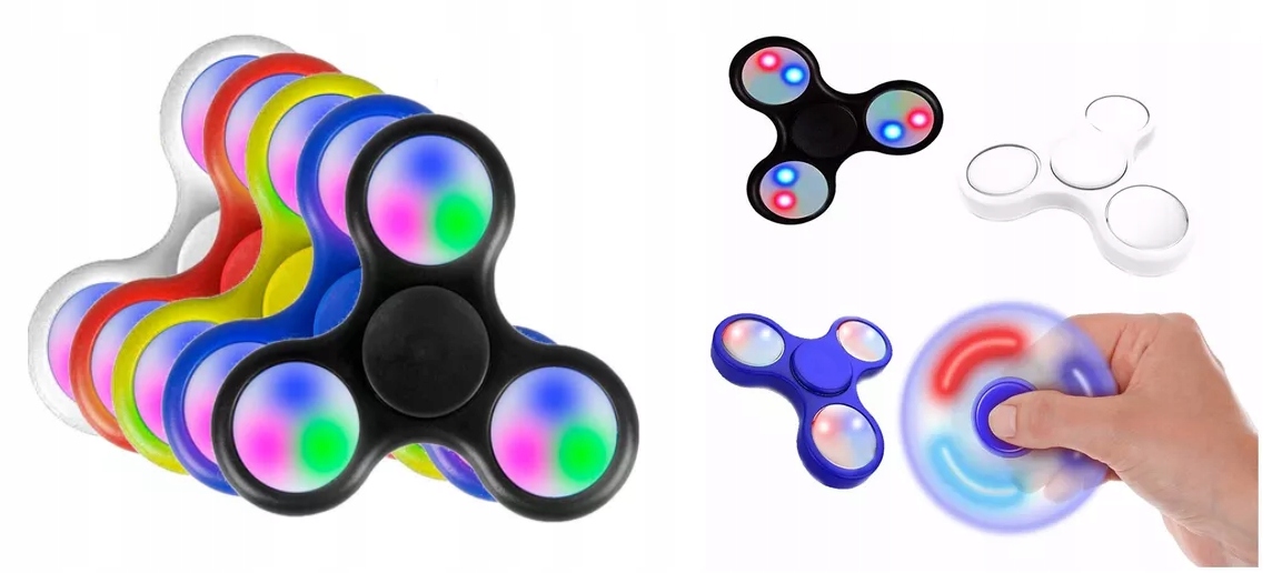 ZABAWKA ANTYSTRESOWA PREZENT HAND FIDGET SPINNER ŚWIECĄCY LED SPINER Stan opakowania oryginalne