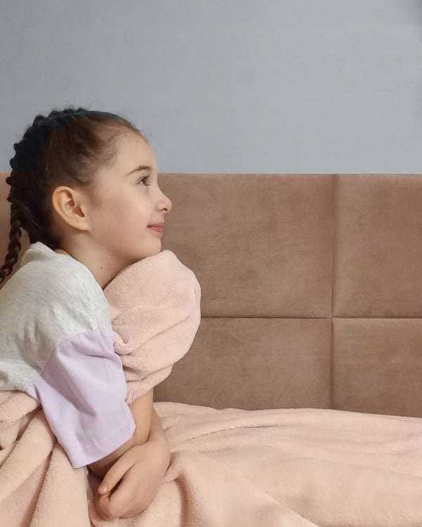 Panel ścienny tapicerowany Płotek Zaokrąglony 50 x 30 Wysokość mebla 50 cm