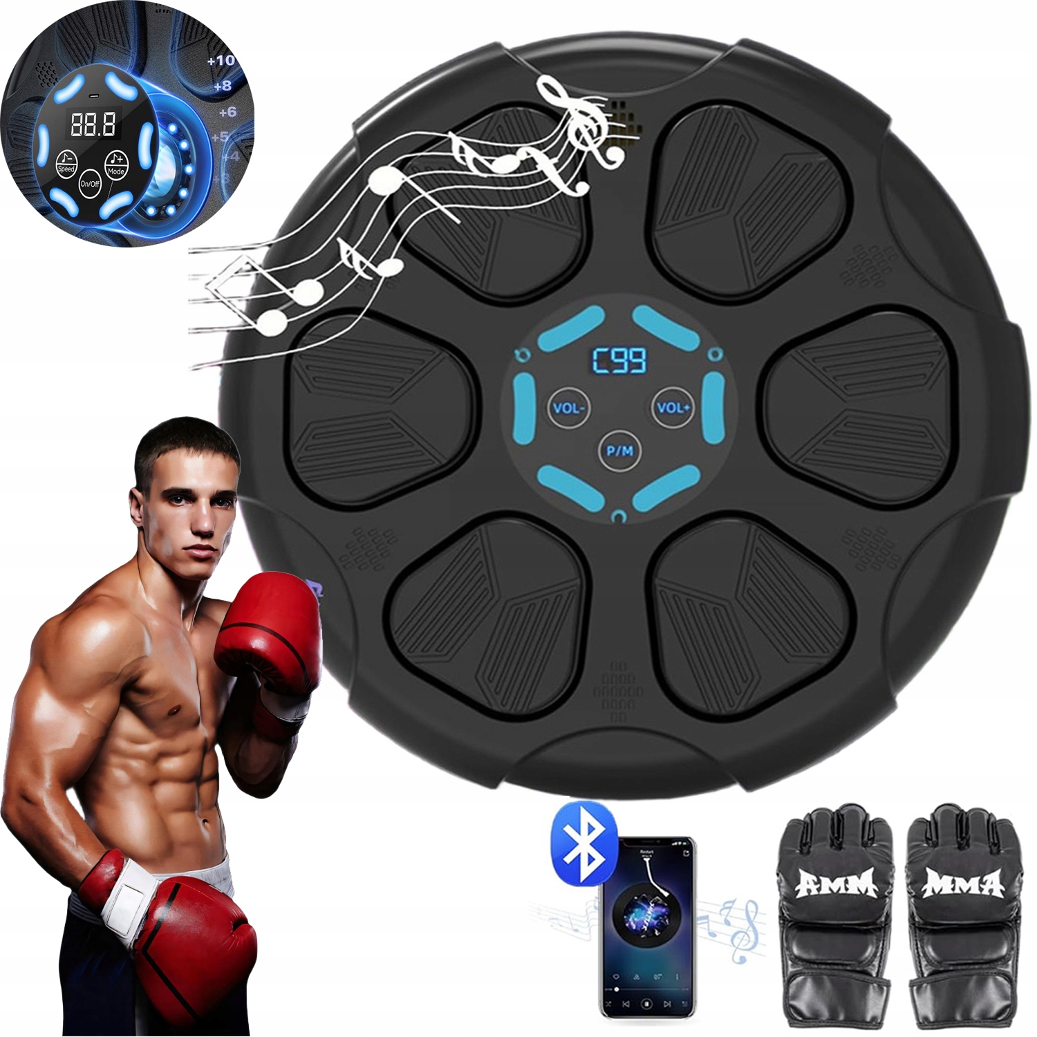 Inteligentní Hudební Bluetooth Boxer, Dospělí Děti Boxerské Rukavice