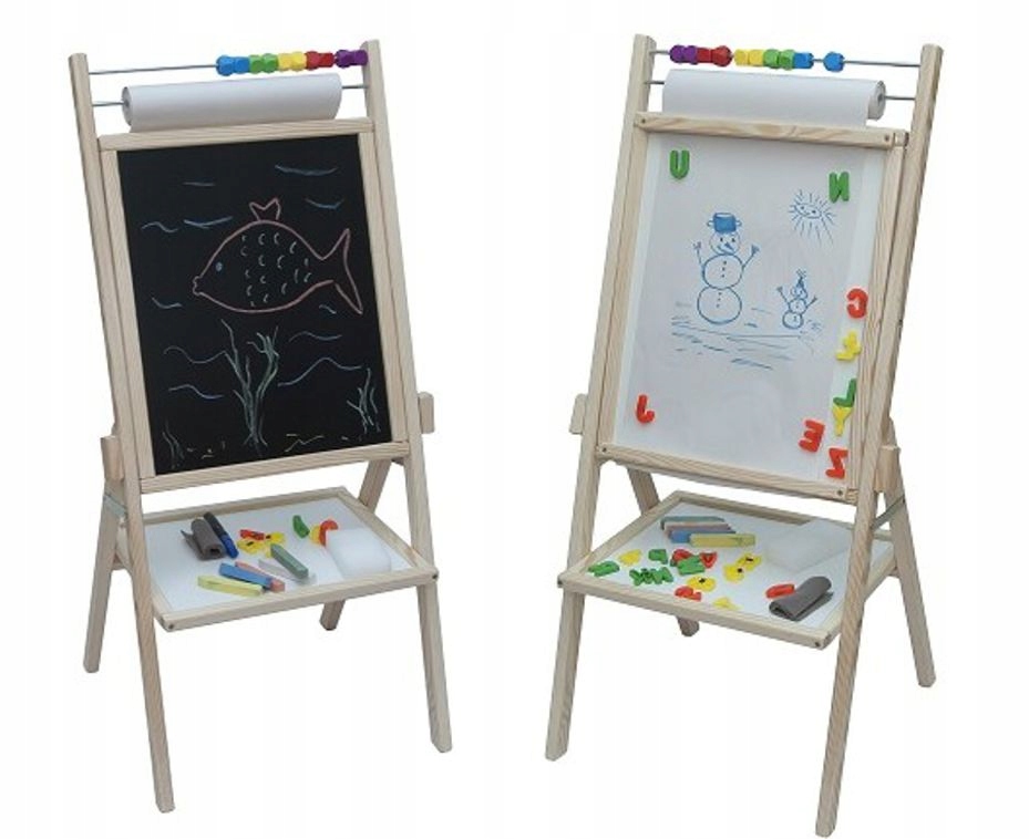 TABLICA EDUKACYJNA KREDOWA MAGNETYCZNA + AKCESORIA