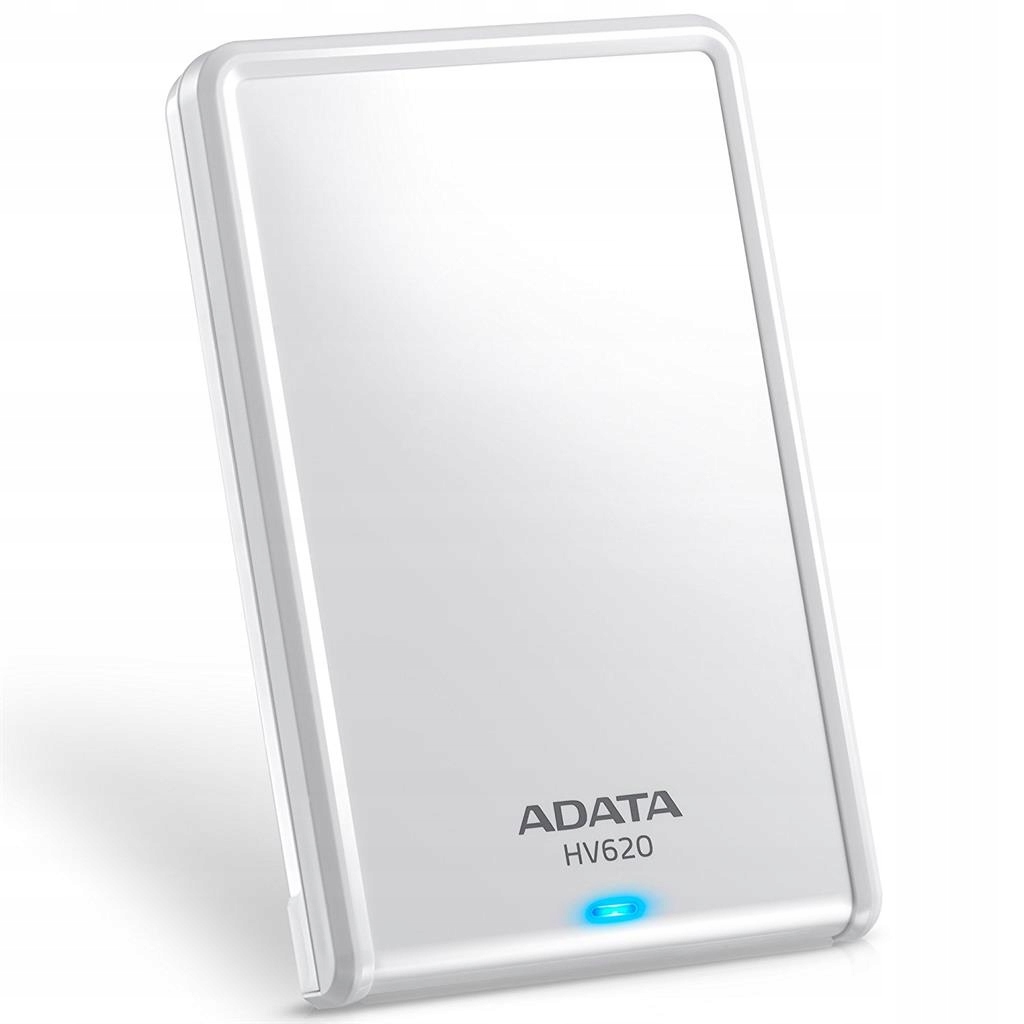 Adata HV620 1TB Dysk Zewnętrzny Usb 3.0 White Slim Przenośny Biały