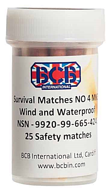 Zapałki SURVIVALOWE Sztormowe Pudełko 25szt z Tarką NIEGASNĄCE Marka BCB