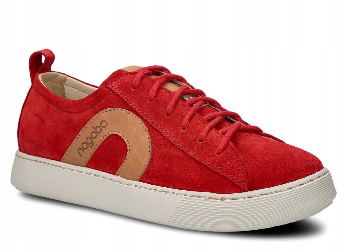 Nagaba 611 Červený Velur – Pohodlné Kožené Polské Dámské Polobotky