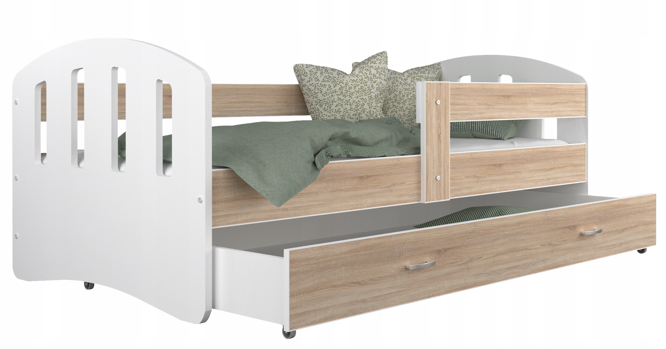 

Łóżko dziecięce 160x80 biały/dąb sonoma Happy