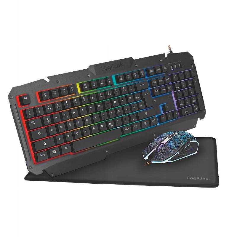 Herní klávesnice Rgb myš podložka kabelová sada Usb 2400 Dpi