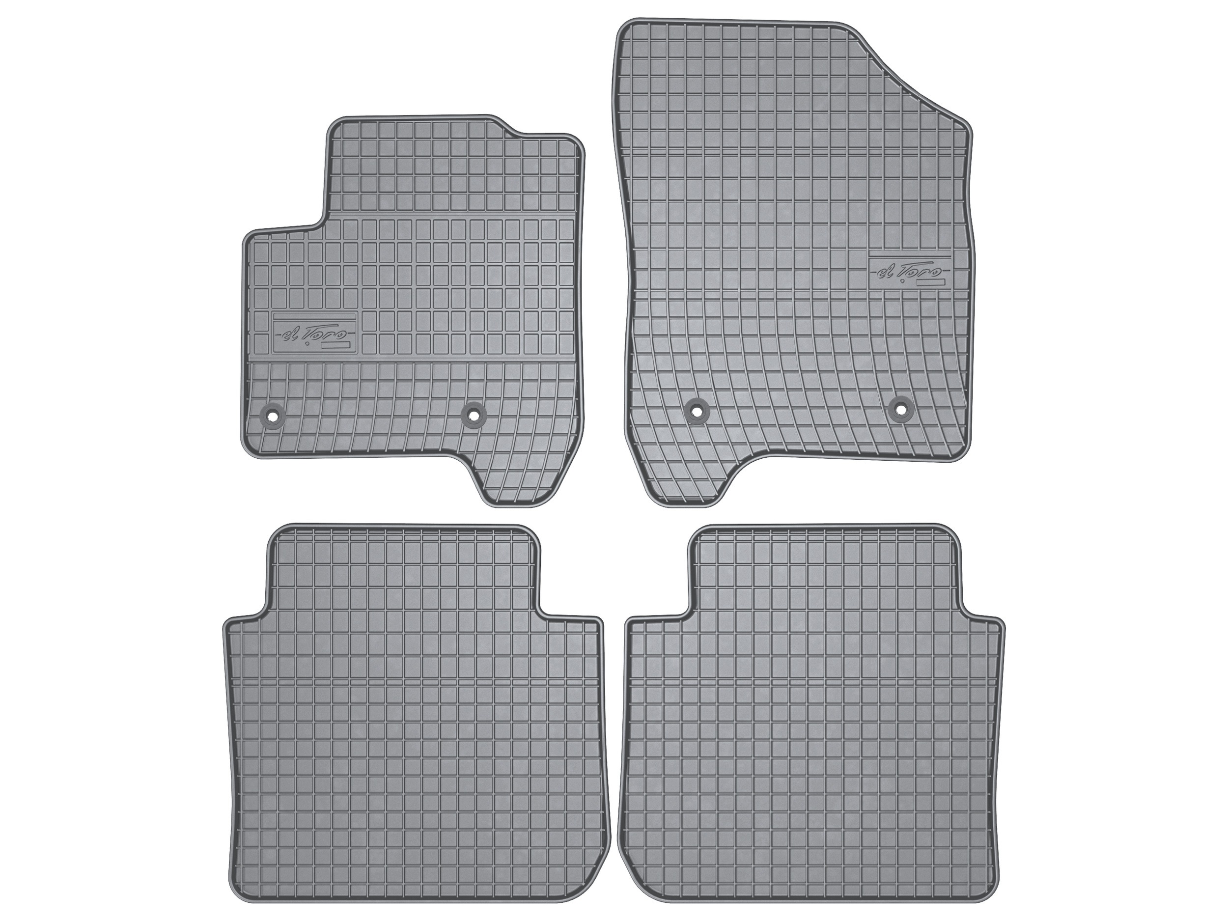 Dywaniki gumowe szare do Citroen C3 Picasso 2008-2017 kpl. 4 szt. SolidPRO