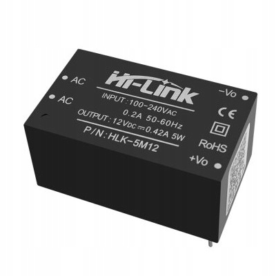 Przetwornica/zasilacz impulsowy Ac-dc 12V HLK-5M12