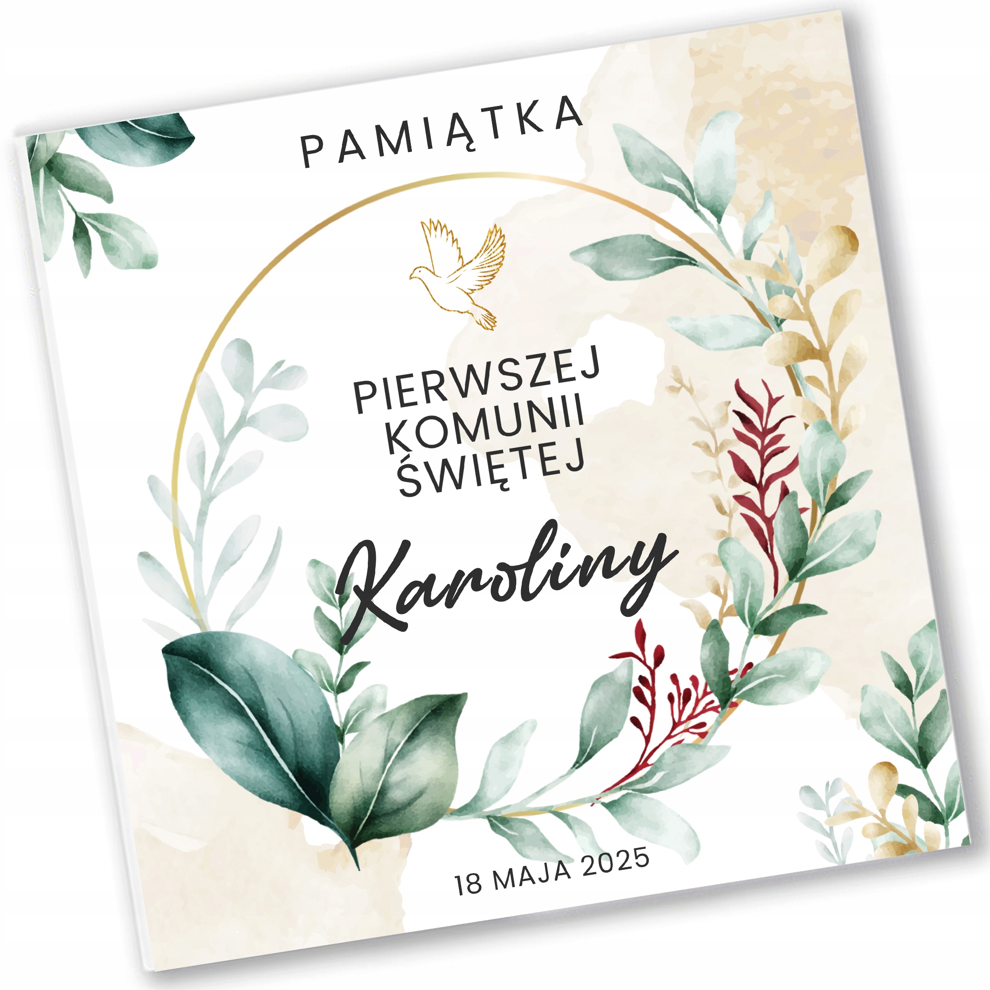 ALBUM NA ZDJĘCIA PREZENT KOMUNIA IMIĘ DZIECKA PAMIĄTKA KOMUNII ŚWIĘTEJ IMIĘ