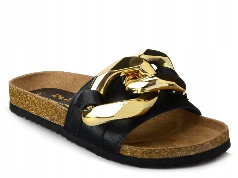 

Klapki damskie czarne S.barski SB002 na korku 39