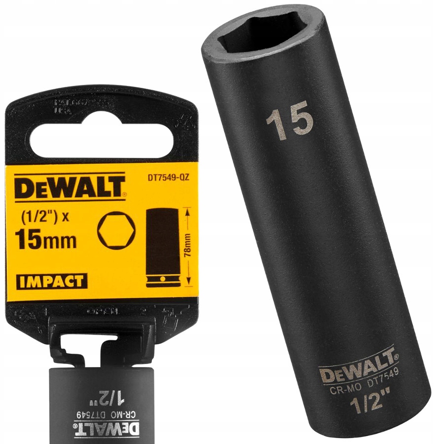 

Dewalt Nasadka udarowa długa 78mm 15mm 1/2 DT7549