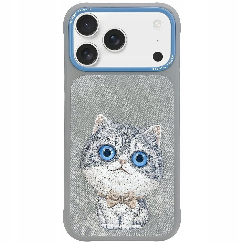 Pouzdro Nimmy Big Eyed Pet 2.0 Cat pro iPhone 17 šedé