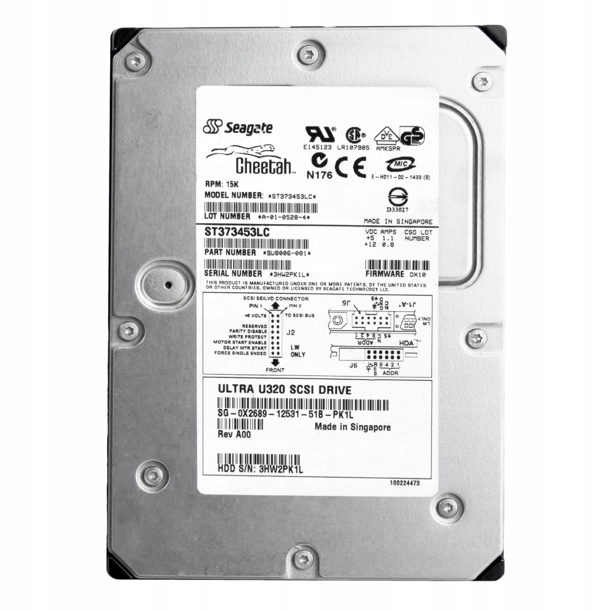 Dell 0X2689 73GB 15K Scsi U320 3.5" ST373453LC