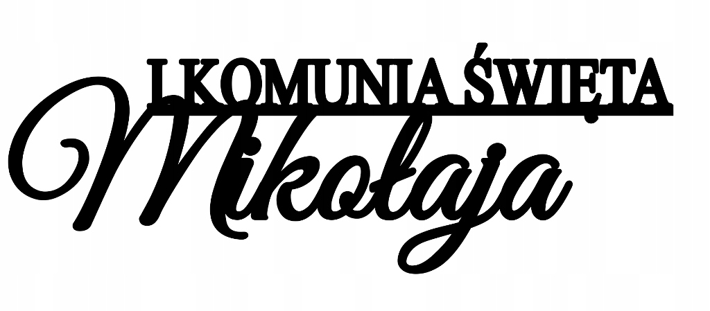 

Topper Dekor na bok tortu na komunię z imieniem