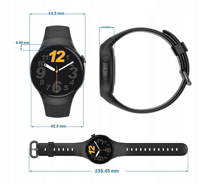 SMARTWATCH MĘSKI Rubicon RNCE87 - WYKONYWANIE POŁĄ Funkcje Bluetooth