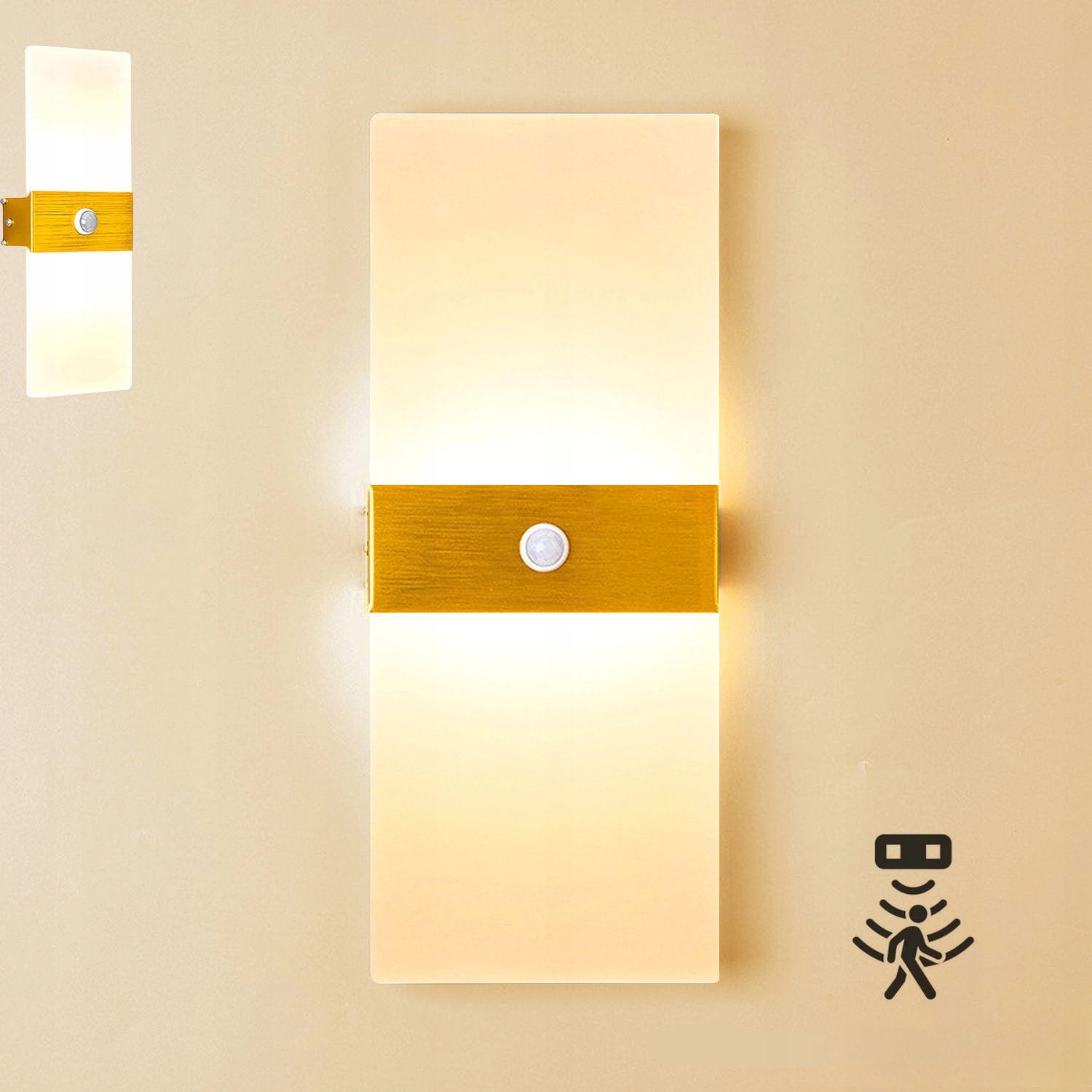 Czujnik Ruchu Kinkiet Wewnętrzny Zewnętrzny Led 16W Wodoodporny