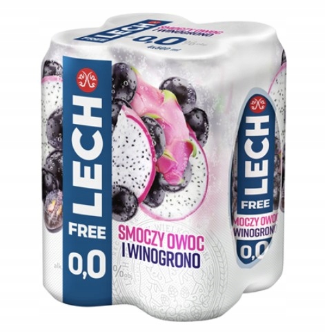 Levně Lech Free Dračí ovoce Nealkoholické pivo 24 x 500 ml plechovka [kauce]