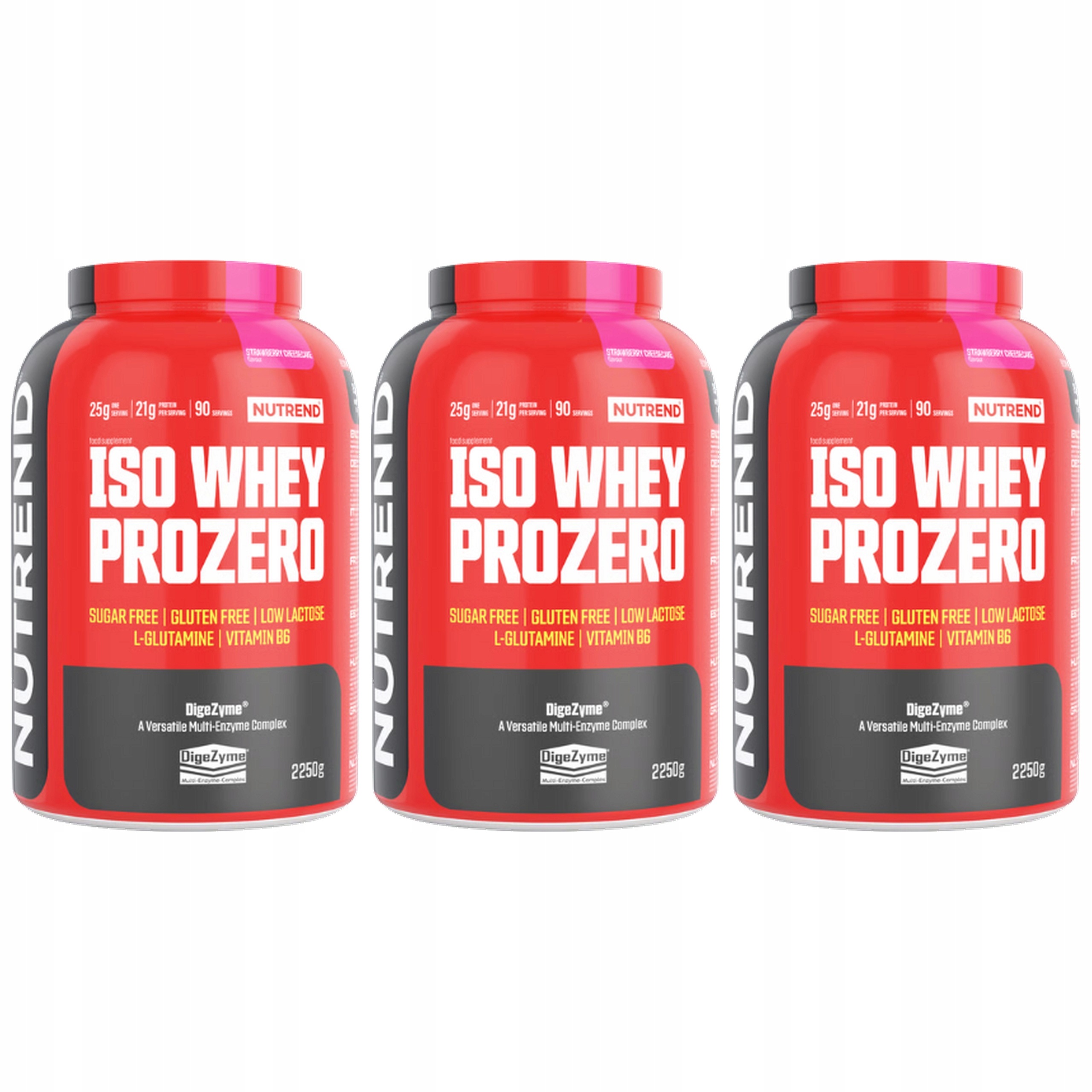 3x Proteinový izolát syrovátky Wpi 84% Regenerace Svalová hmota Nutrend