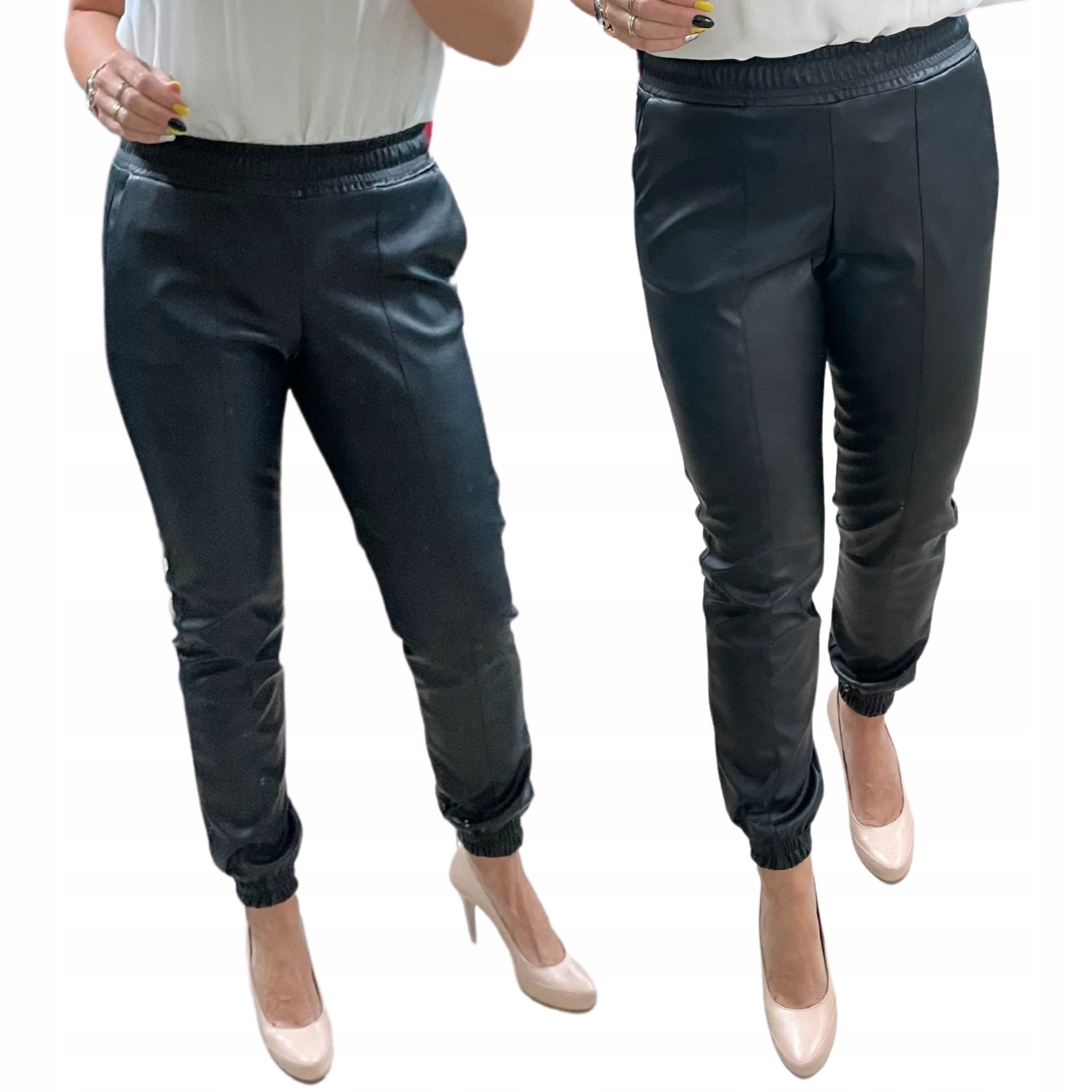 

DS10 Spodnie Z Ekoskóry Hit LaLi Czarne R.m