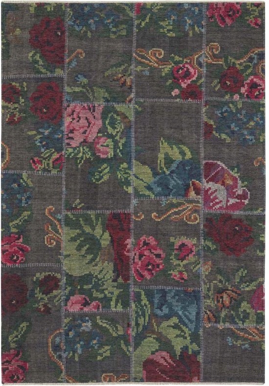 Koberec s květinami, patchwork, prémiová kvalita 160x230 cm