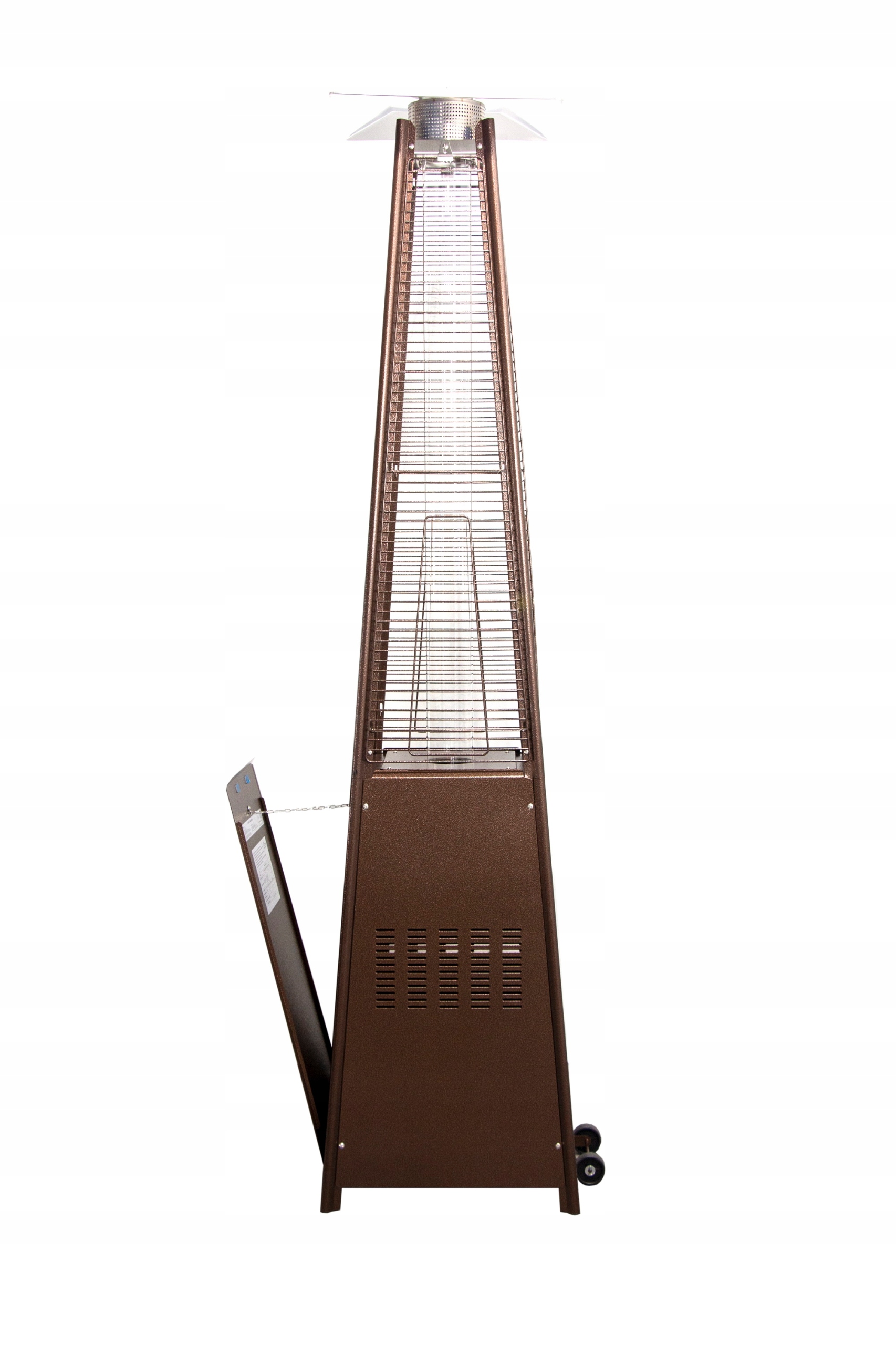 Parasol grzewczy ogrzewacz tarasowy PYRAMIS brązowy + pokrowiec 2 szt. Maksymalna moc grzewcza 13 kW