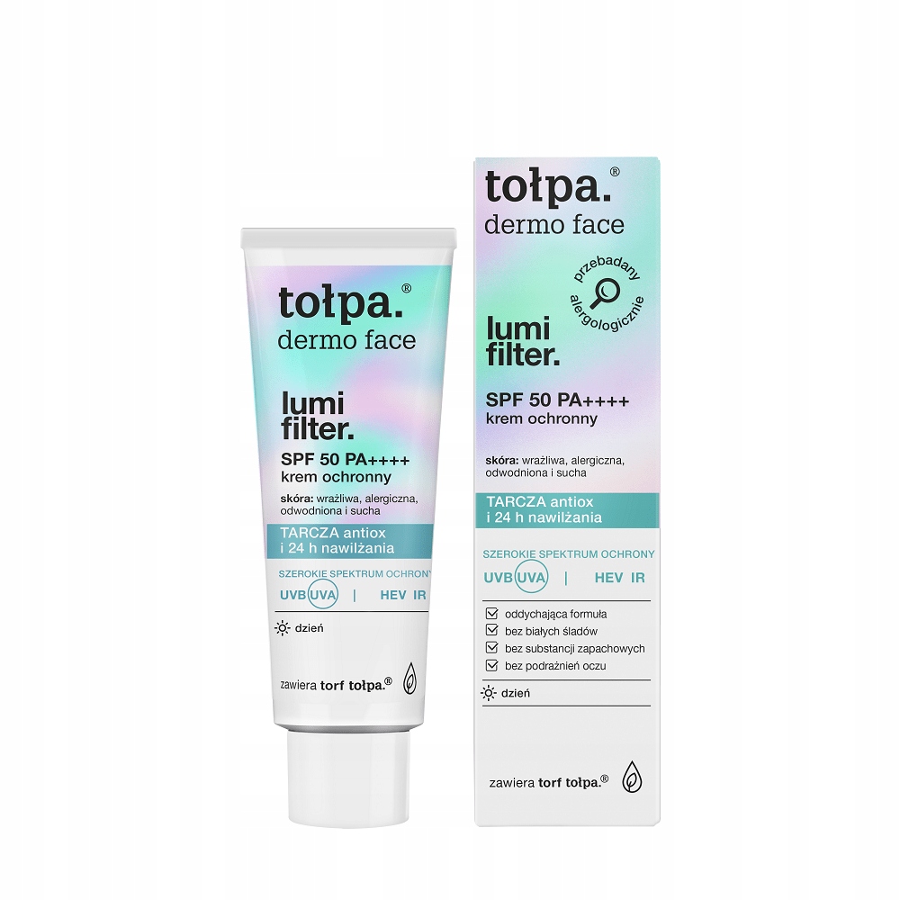 

Krem ochronny do twarzy Spf 50 Tołpa lumi filter