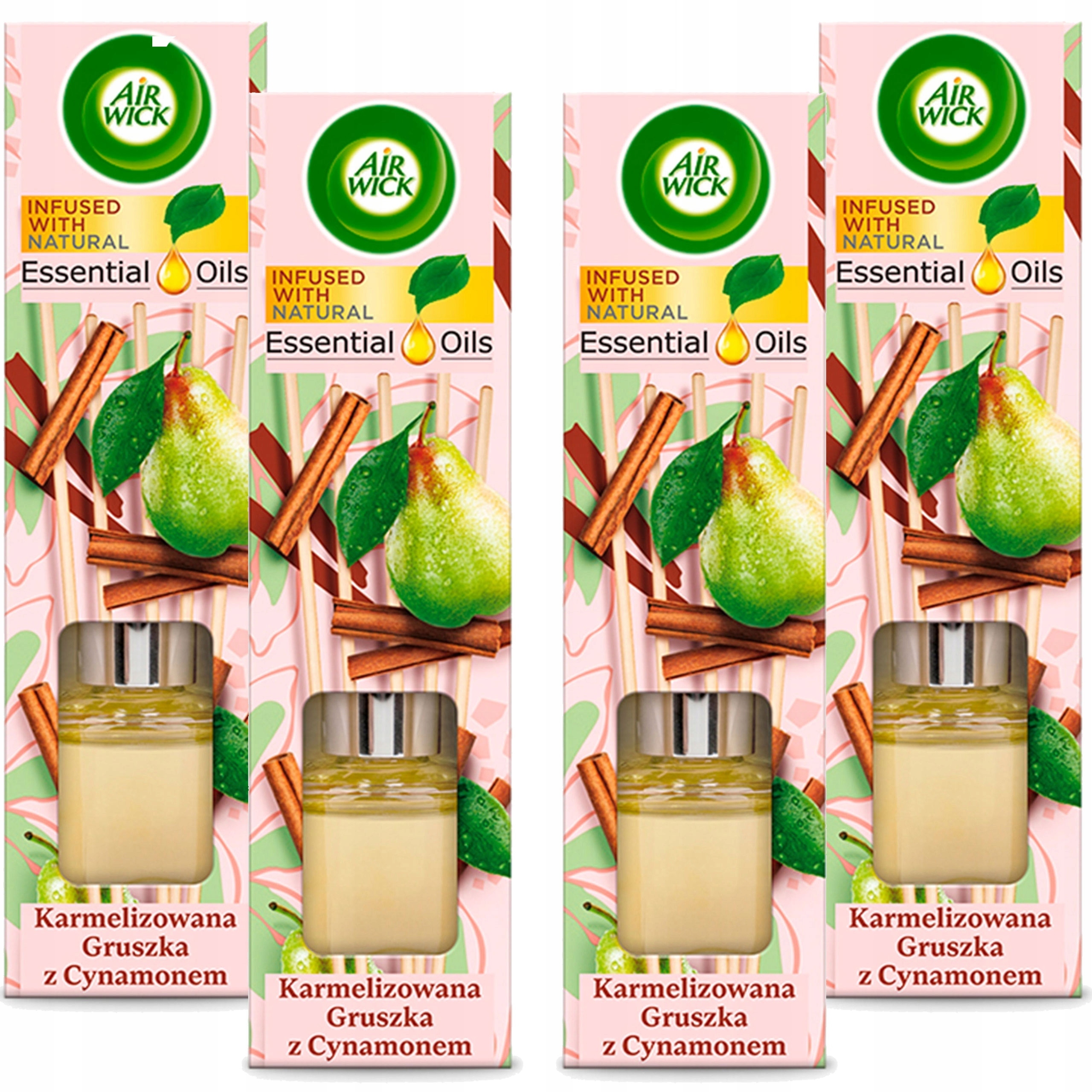 Levně Air Wick Vonné Tyčinky Karamelizovaná Hruška Se Skořicí 4 X 30 ML