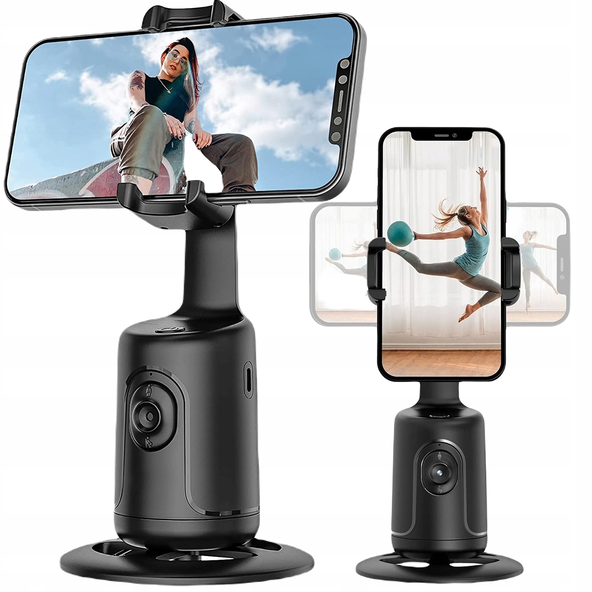 Gimbal Do Selfie Obrotowy Uchwyt Na Telefon Śledzący Ruch Czarny