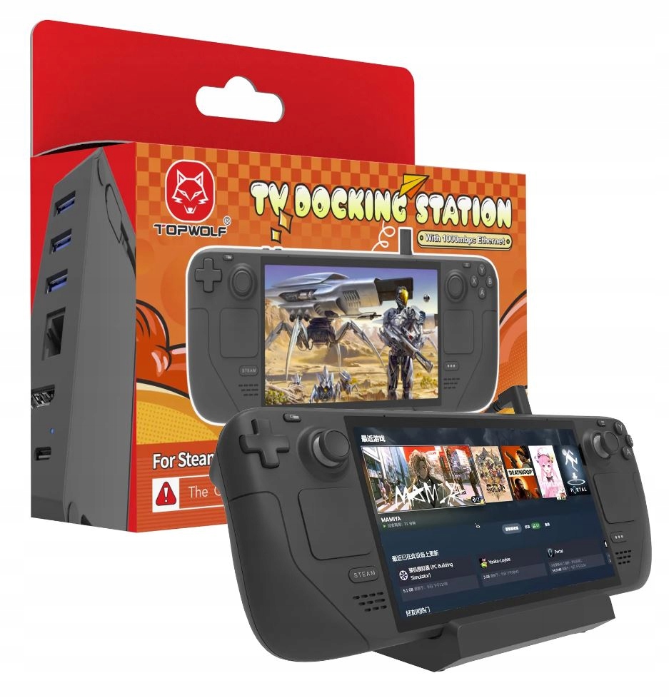 Dokovacia stanica dock Steam Deck /rog Ally 6v1 Lan RJ45 Tv Hdmi 4K Usb hub