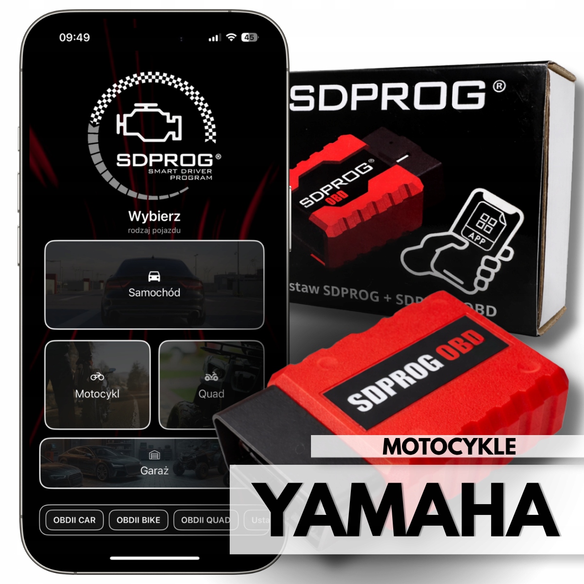 Yamaha Diagnostický tester Rozhraní pro motocykly OBD2 Program Sdprog
