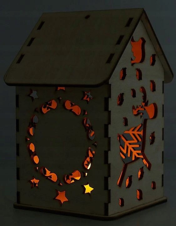 LAMPKA RORATY WITRAŻ Lampion ADWENTOWY +BATERIE V1 Materiał wykonania drewno