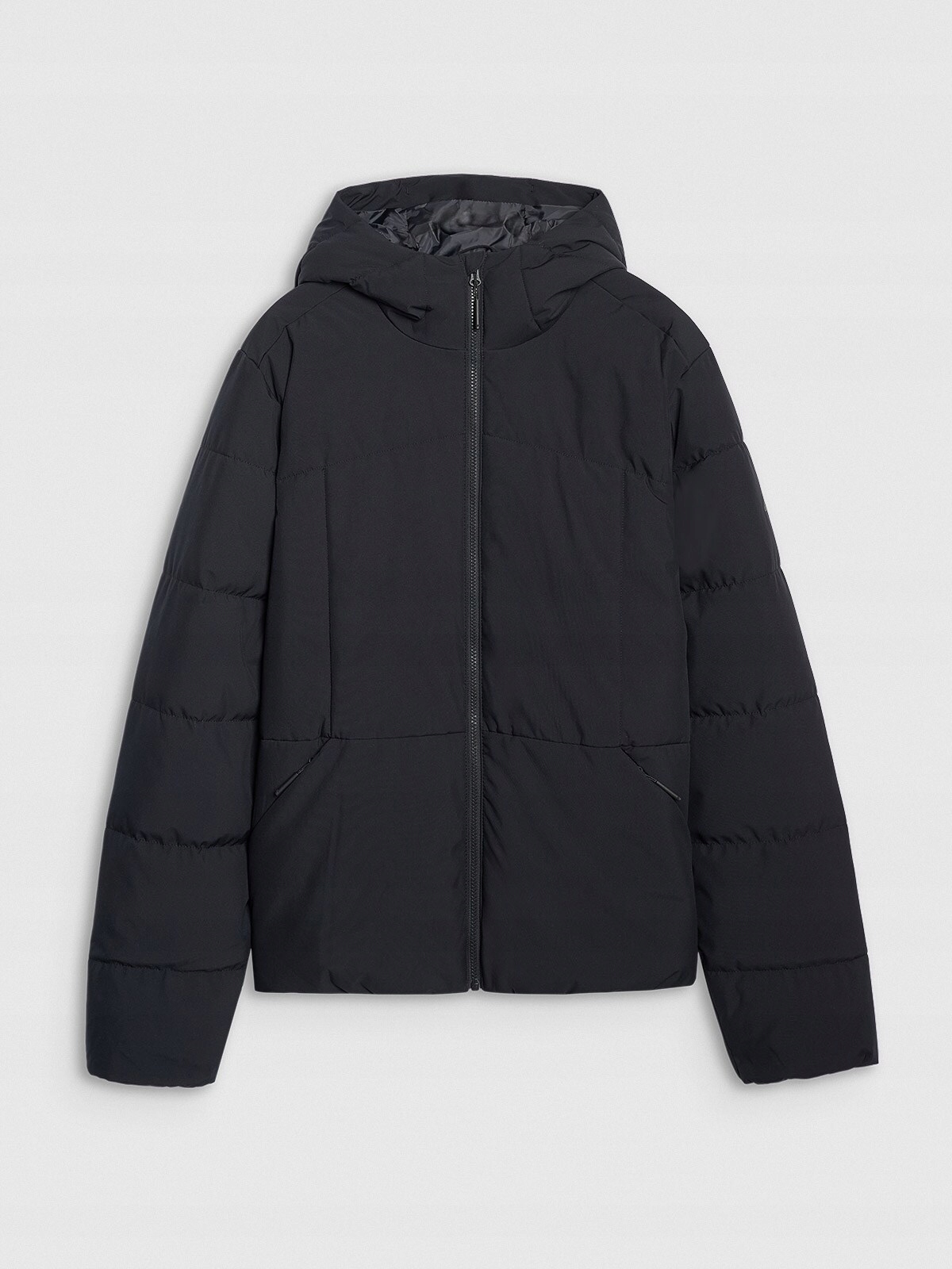 Pánská péřová bunda se syntetickou výplní černá, velikost XL