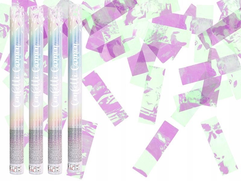 WYSTRZAŁOWE KONFETTI Opalizujące Paski 60 cm x4