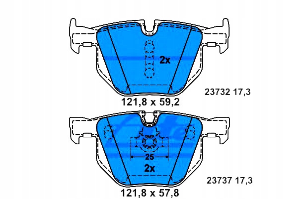 Ate Brzdové Destičky Bmw Zadní E60 61 03- Ate
