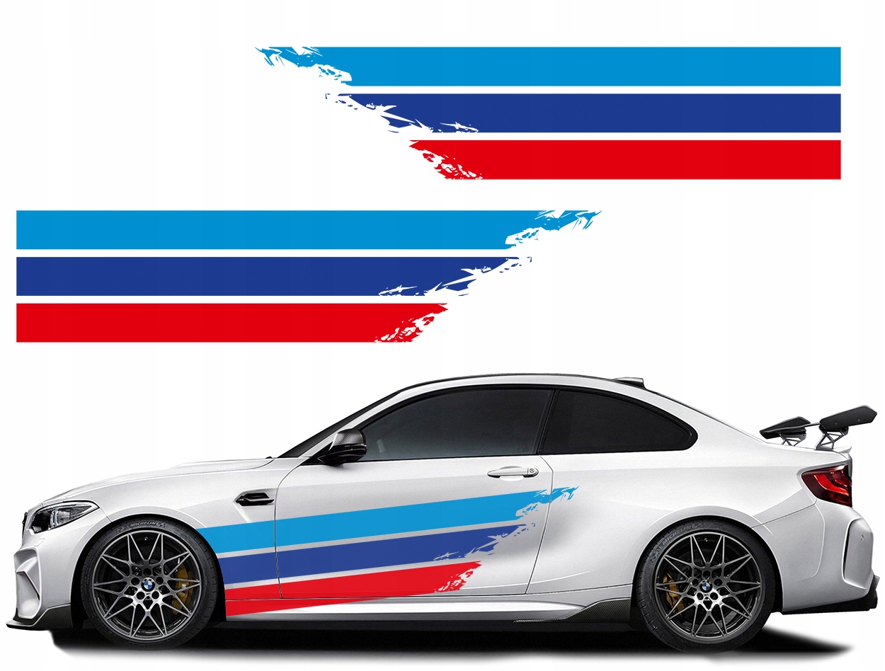 Samolepky na Auto Pásy Boční Pásky 200CM 2 ks