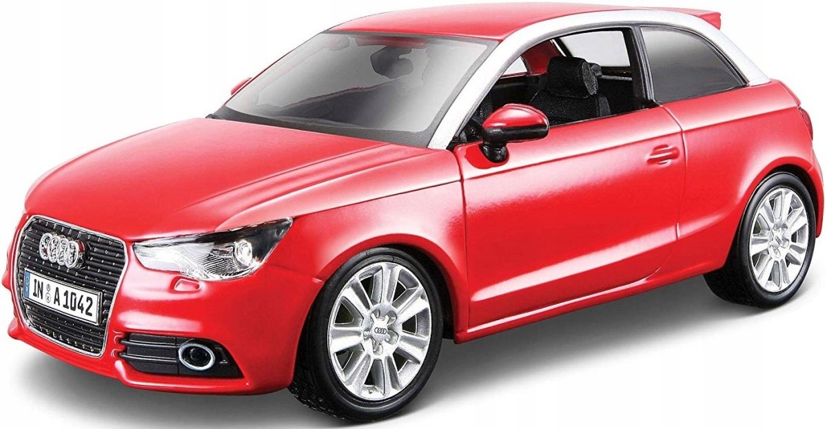 Audi A1 červený 1:24 model kovový Bburago 22127